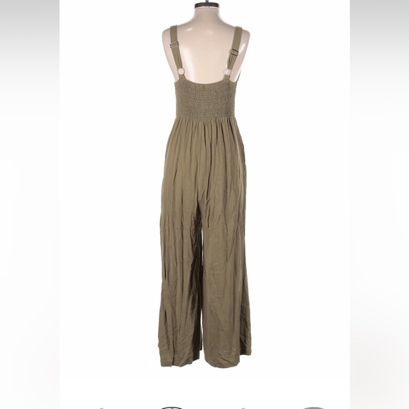 Boho Sleeveless Olive-Taupe jumpsuit 🫒😎 size M - Picture 3 of 5